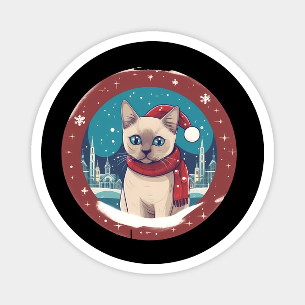 Tonkinese Cat Xmas, Love Cats Magnet by logiamerch